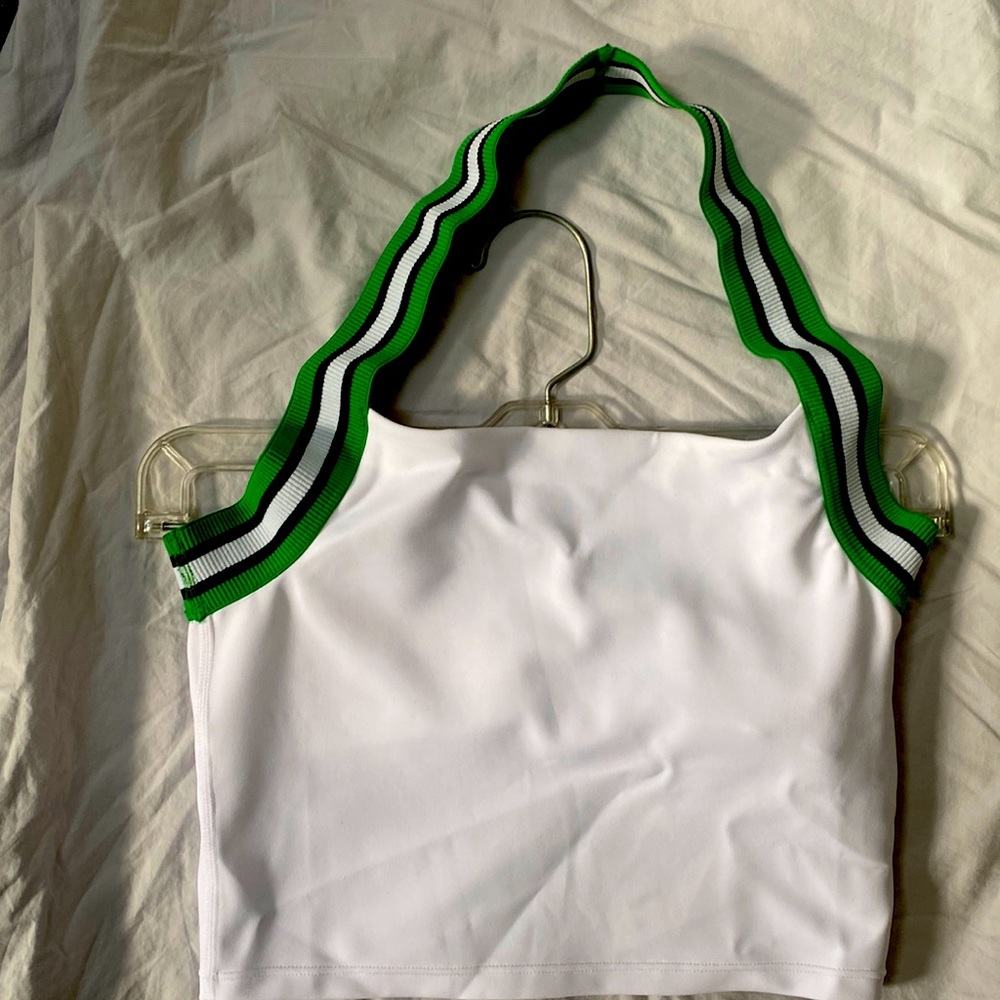 IVL COLLECTIVE SIZE 4 STIPED HALTER BRA